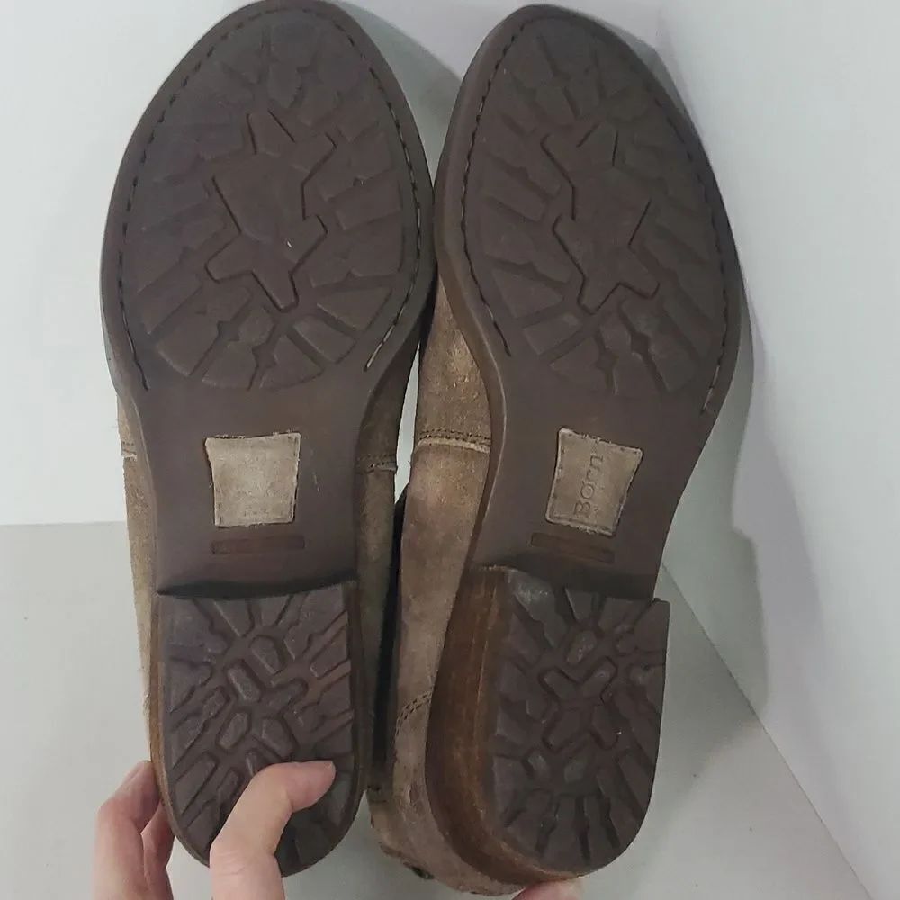 Born Sylvia Leather Braid Booties Tan Women's Size 10M - Picture 12 of 12